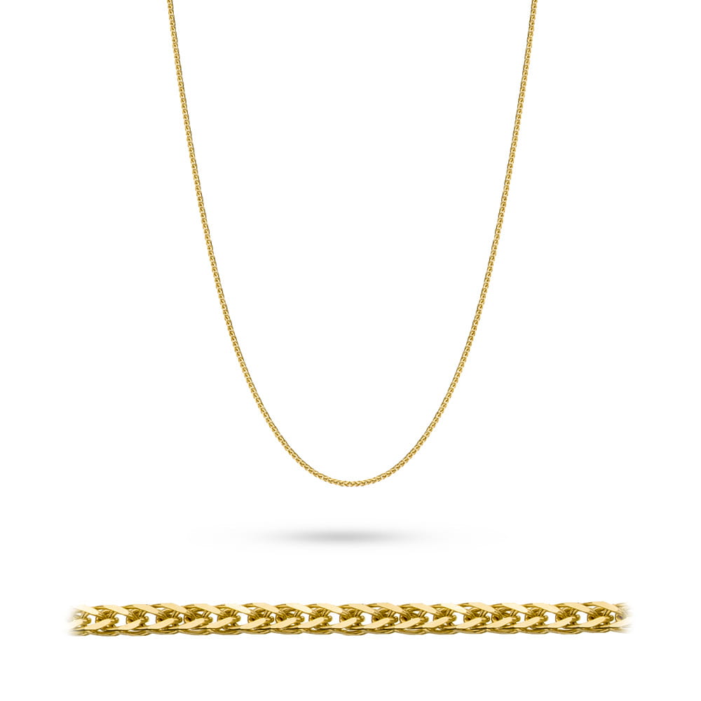 Złoty łańcuszek Lisi ogon diamentowany Spiga pr. 333